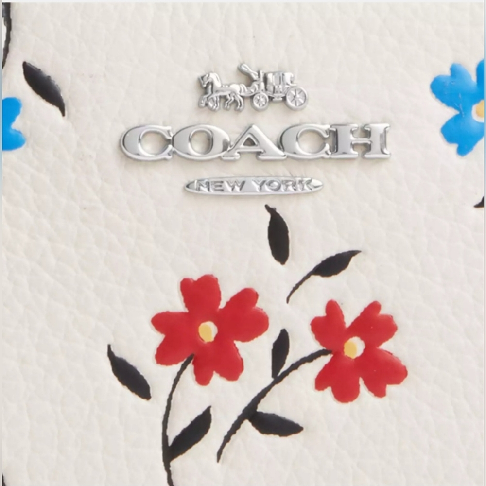 COACH Snap Wallet With Floral Print - Picture 9 of 9